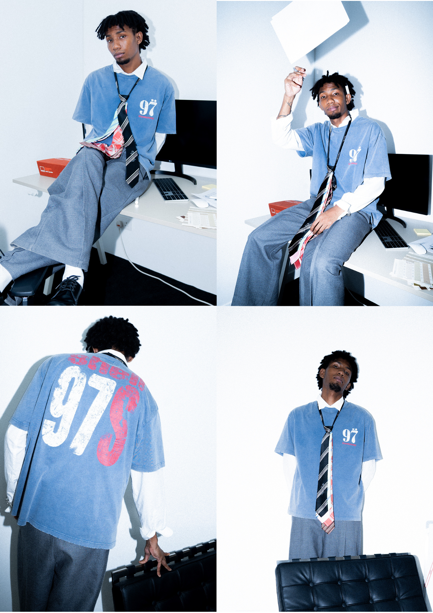 1997Shell WASH LIGHT BLUE LOGO TEE