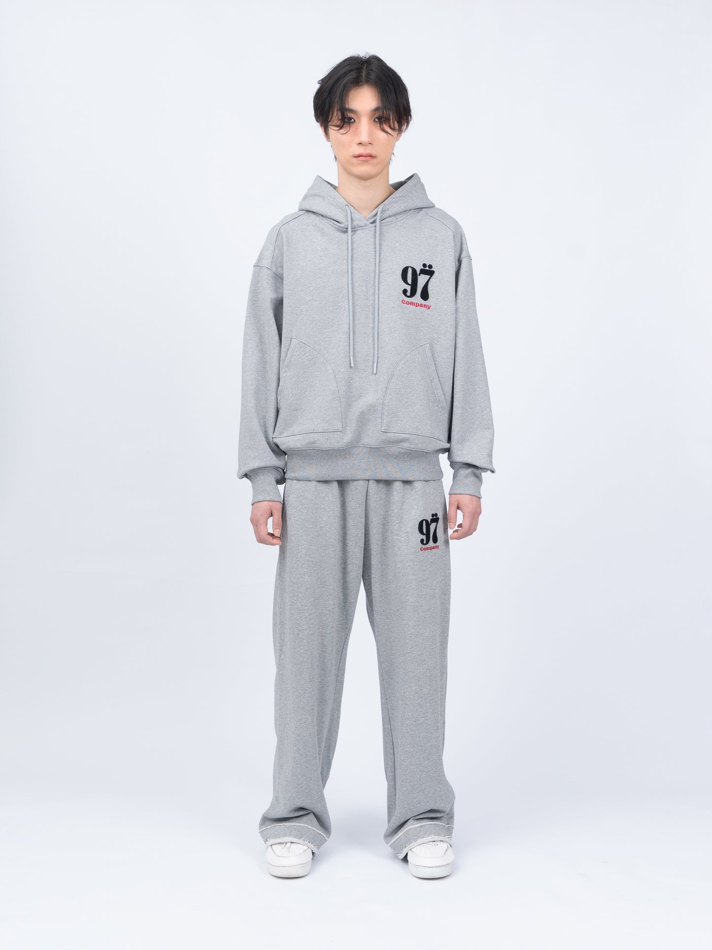 1997shell Stock Logo Hoodie(Grey)