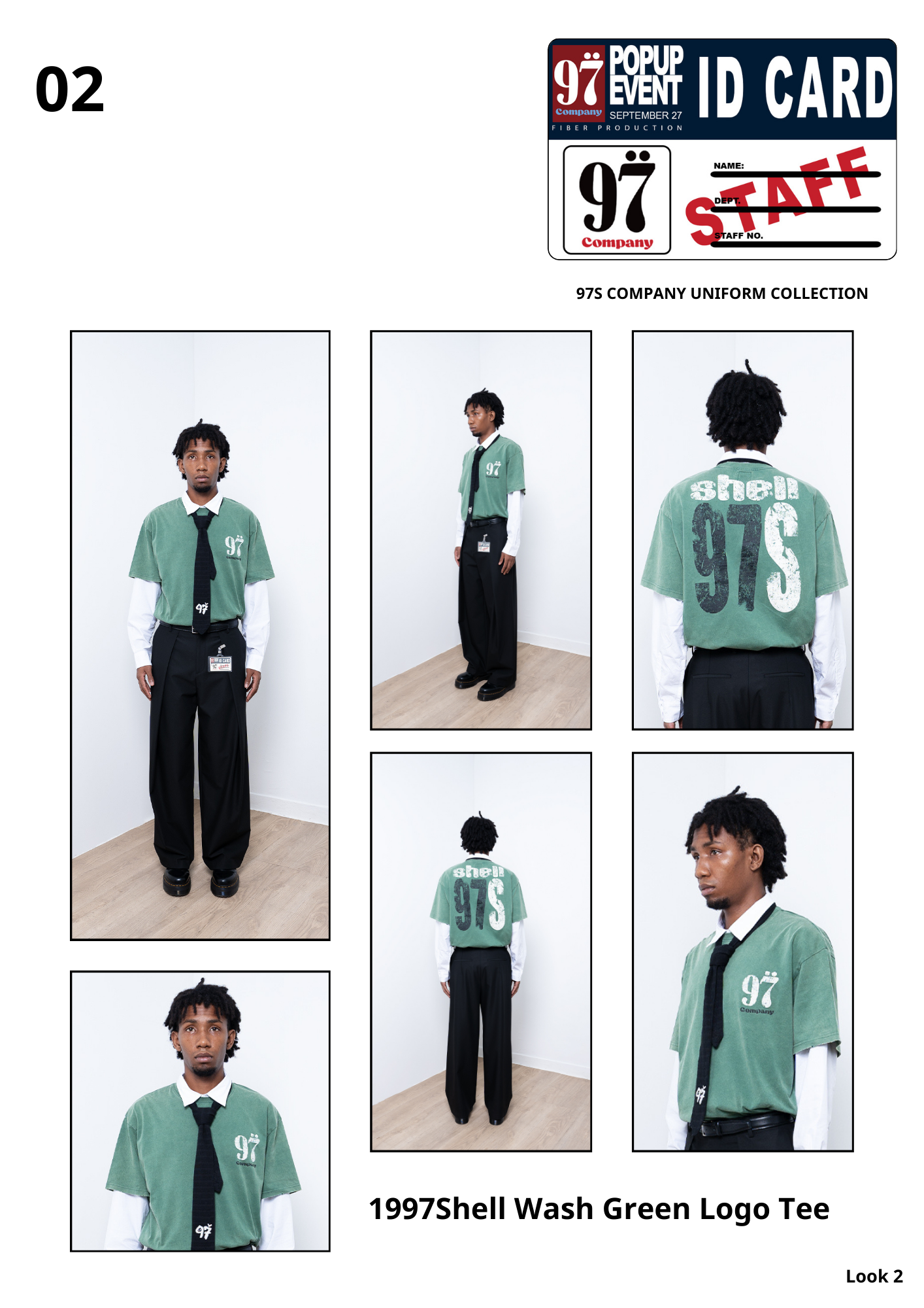 1997Shell WASH GREEN LOGO TEE
