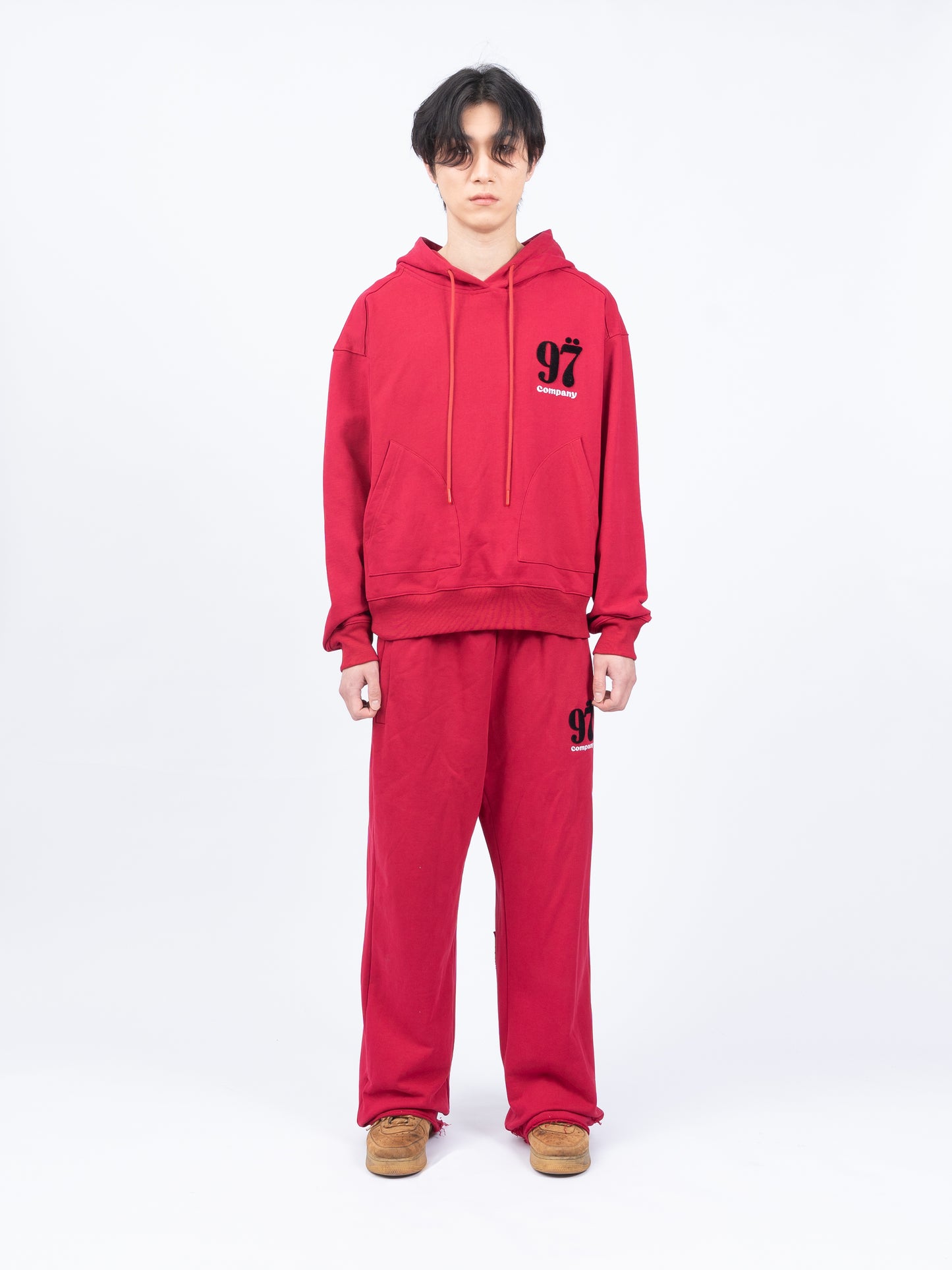 1997shell Stock Logo Hoodie(Red)