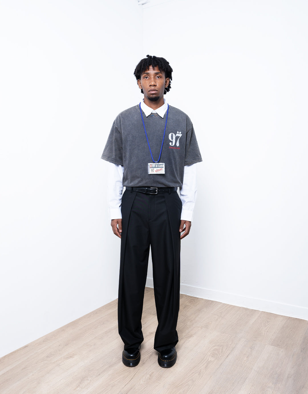 1997Shell WASH NAVY BLUE LOGO TEE