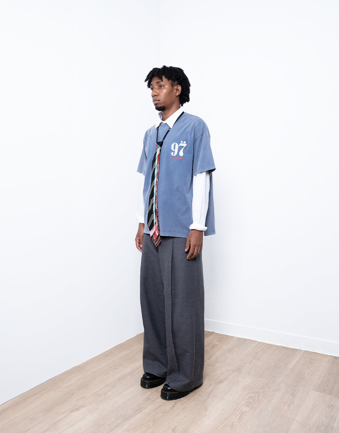 1997Shell WASH LIGHT BLUE LOGO TEE