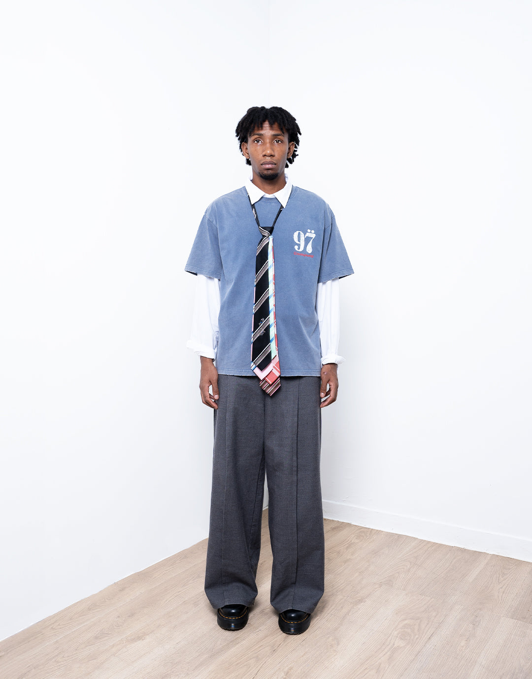 1997Shell WASH LIGHT BLUE LOGO TEE