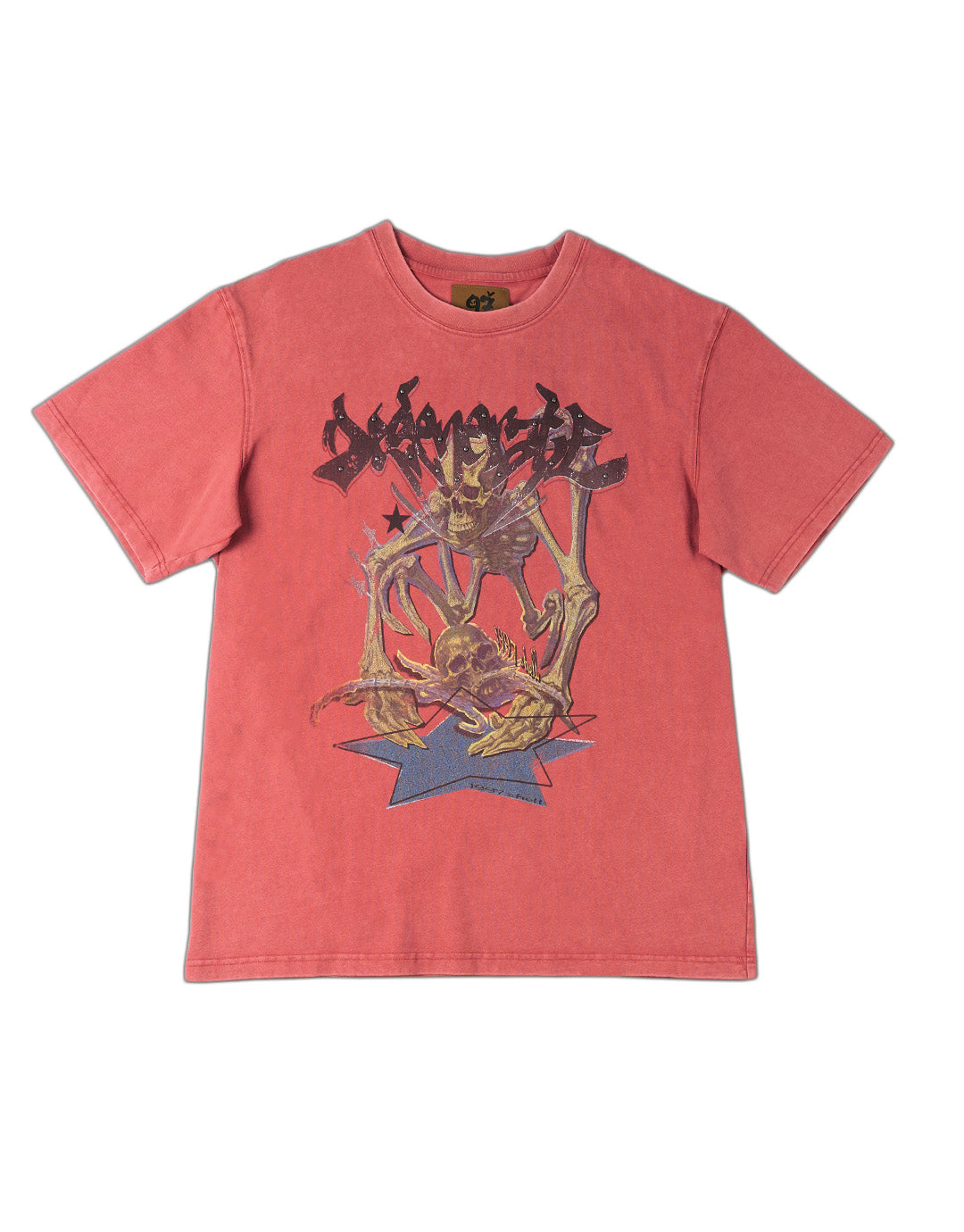 1997shell Wash Skeleton Print Tee (Red)