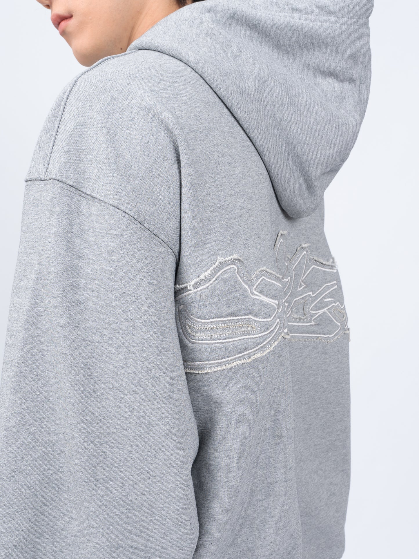 1997shell Stock Logo Hoodie(Grey)