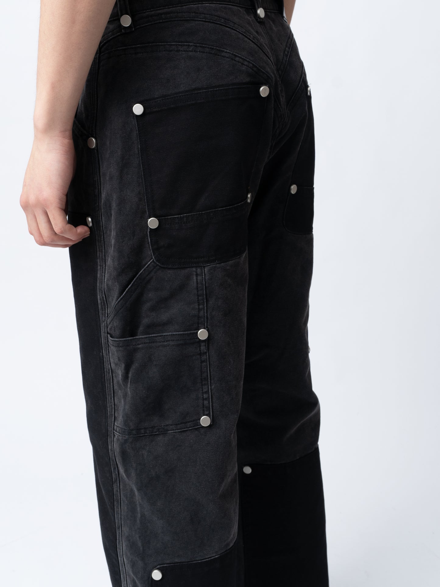 1997shell Metal Rivets Work Pants(Black)