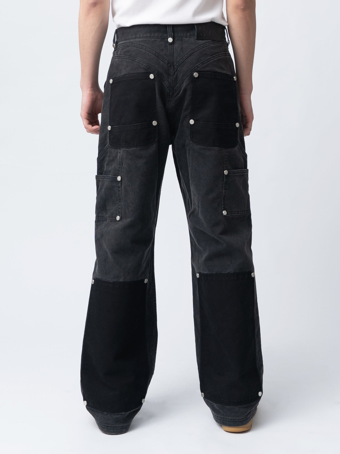 1997shell Metal Rivets Work Pants(Black)