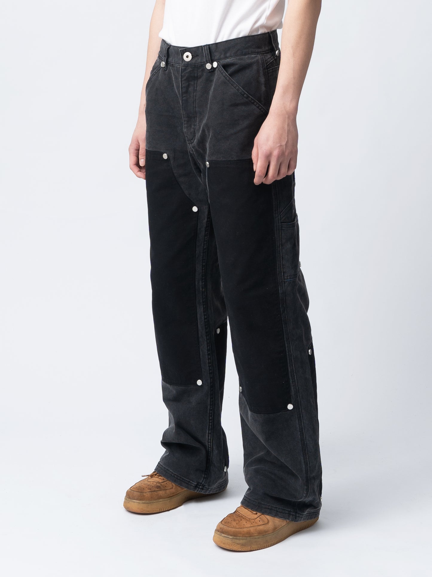 1997shell Metal Rivets Work Pants(Black)