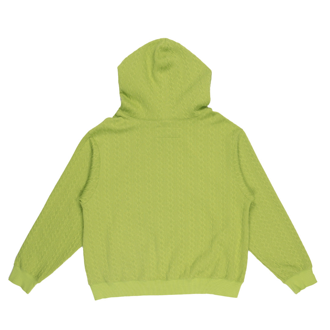 1997shell Textured Embroidery Cyan- Blue Hoodie