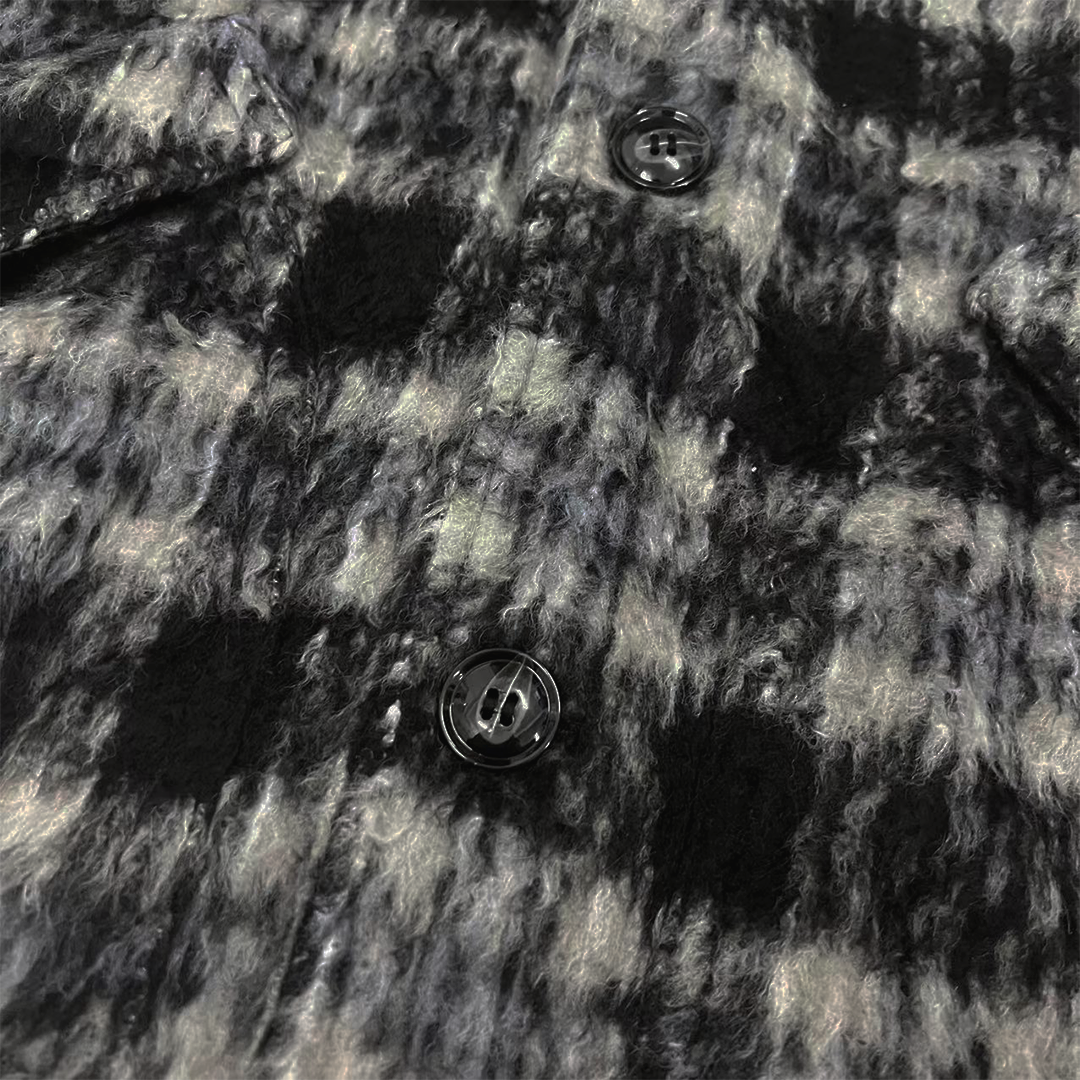 1997shell Black Checked Wool Jacket