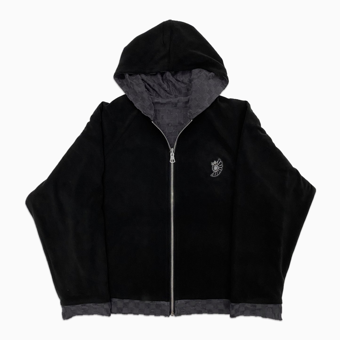 1997shell Reversible Checkered Full-Zip Hoodie