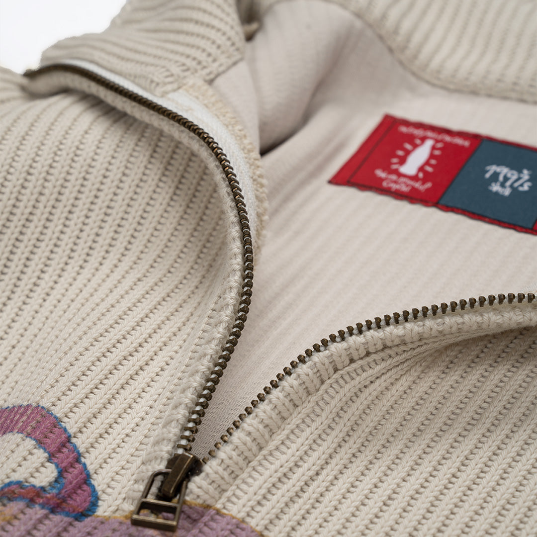 1997shell Gecko Khaki Half Zip Jacket