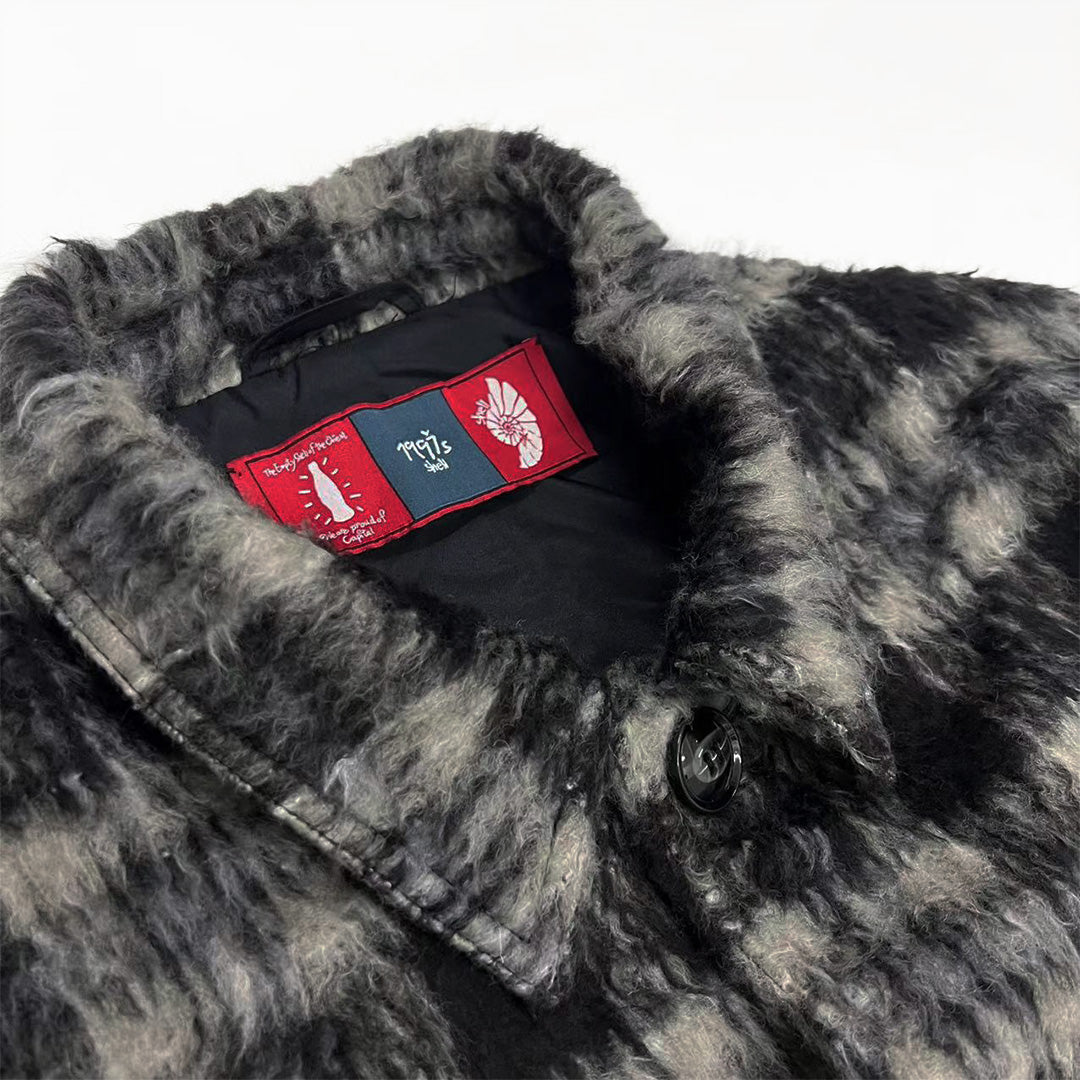 1997shell Black Checked Wool Jacket