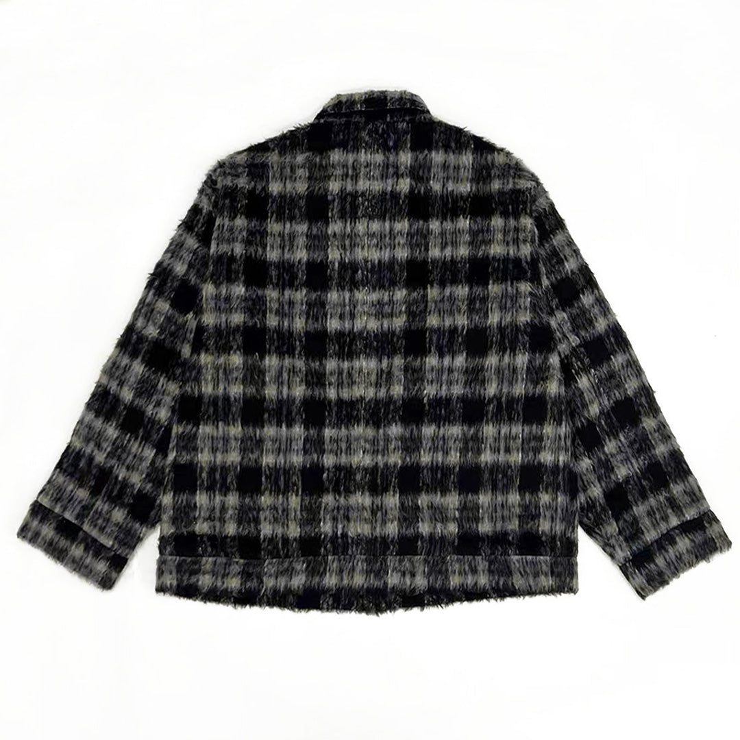 1997shell Black Checked Wool Jacket