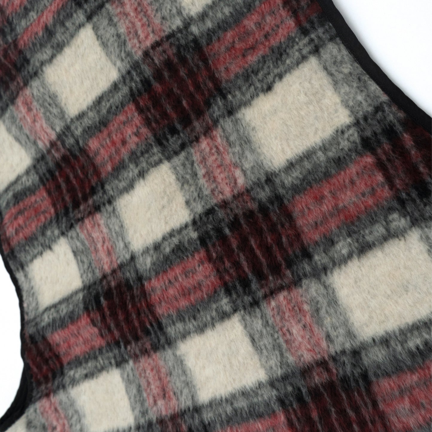 1997shell Wool Plaid Full-Zip Vest