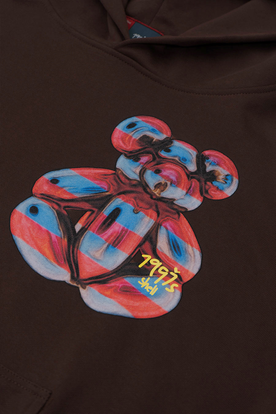 1997shell Bear Print Hoodie