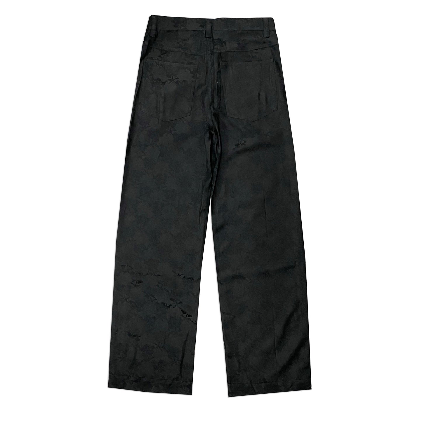 1997shell black flowers jacquard pants