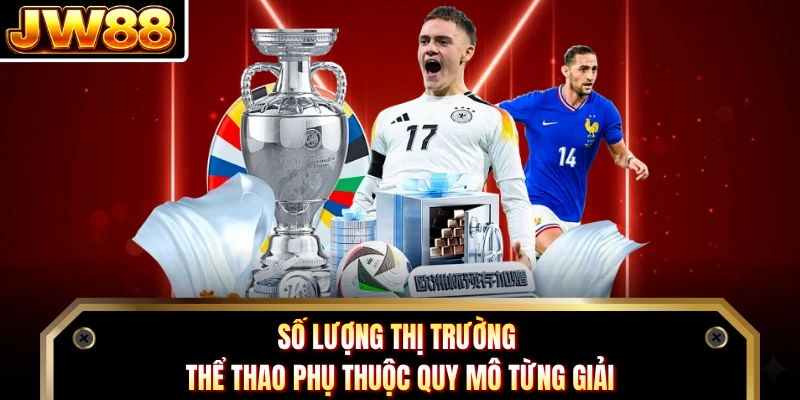 Số lượng thị trường thể thao phụ thuộc quy mô từng giải